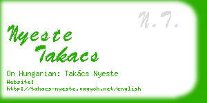 nyeste takacs business card
